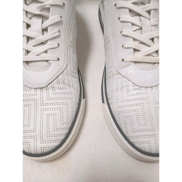 Versace Leather Sneakers Low Top Trainers Men Euro 42 9 White Greek Pattern Logo main image 13